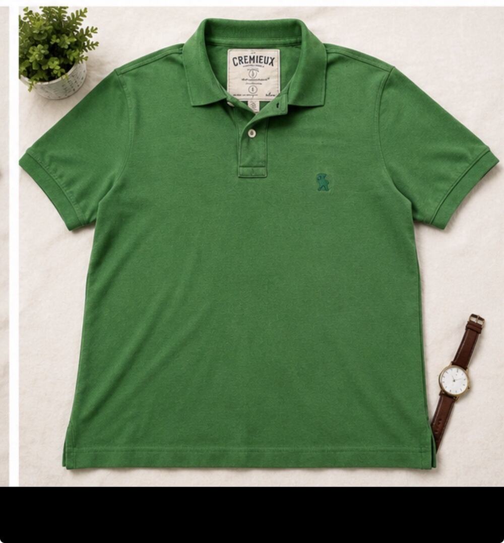 Cremieux Polo Shirt Men’s Large Green Short Sleeve Cotton